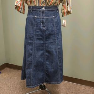 Denim midi skirt